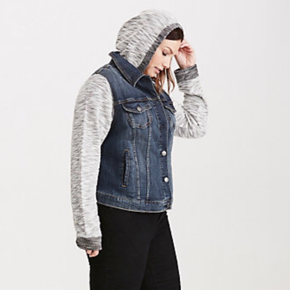 Denim fresh terry jacket